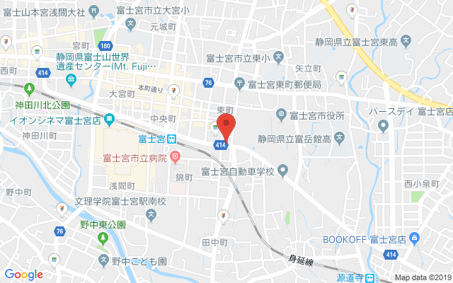 富士宮の保険相談窓口のマップ